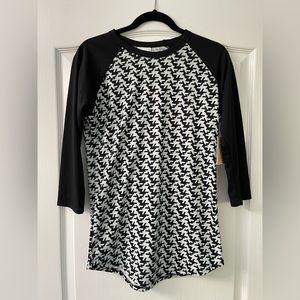 NWT LuLaRoe Black/White Randy Top